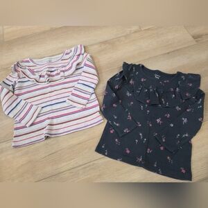 Carter's Striped and Floral Long Sleeve Tops